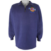 Vintage - Hard Rock Cafe Atlantic 1/4 Zip Sweatshirt 1990s Large Vintage Retro