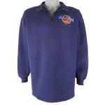 Vintage - Hard Rock Cafe Atlantic City 1/4 Zip Sweatshirt 1990s Large