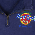Vintage - Hard Rock Cafe Atlantic 1/4 Zip Sweatshirt 1990s Large Vintage Retro
