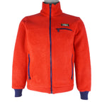 LL Bean - Red Fleece Sweatshirt 1990s Medium Vintage Retro