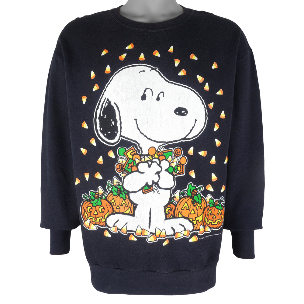 Vintage (Peanuts) - Snoopy Halloween Crew Neck Sweatshirt 1990s X-Large Vintage Retro