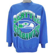 NFL (Habes) - Seattle Seahawks Crew Neck Sweatshirt 1995 X-Large Vintage Retro Football