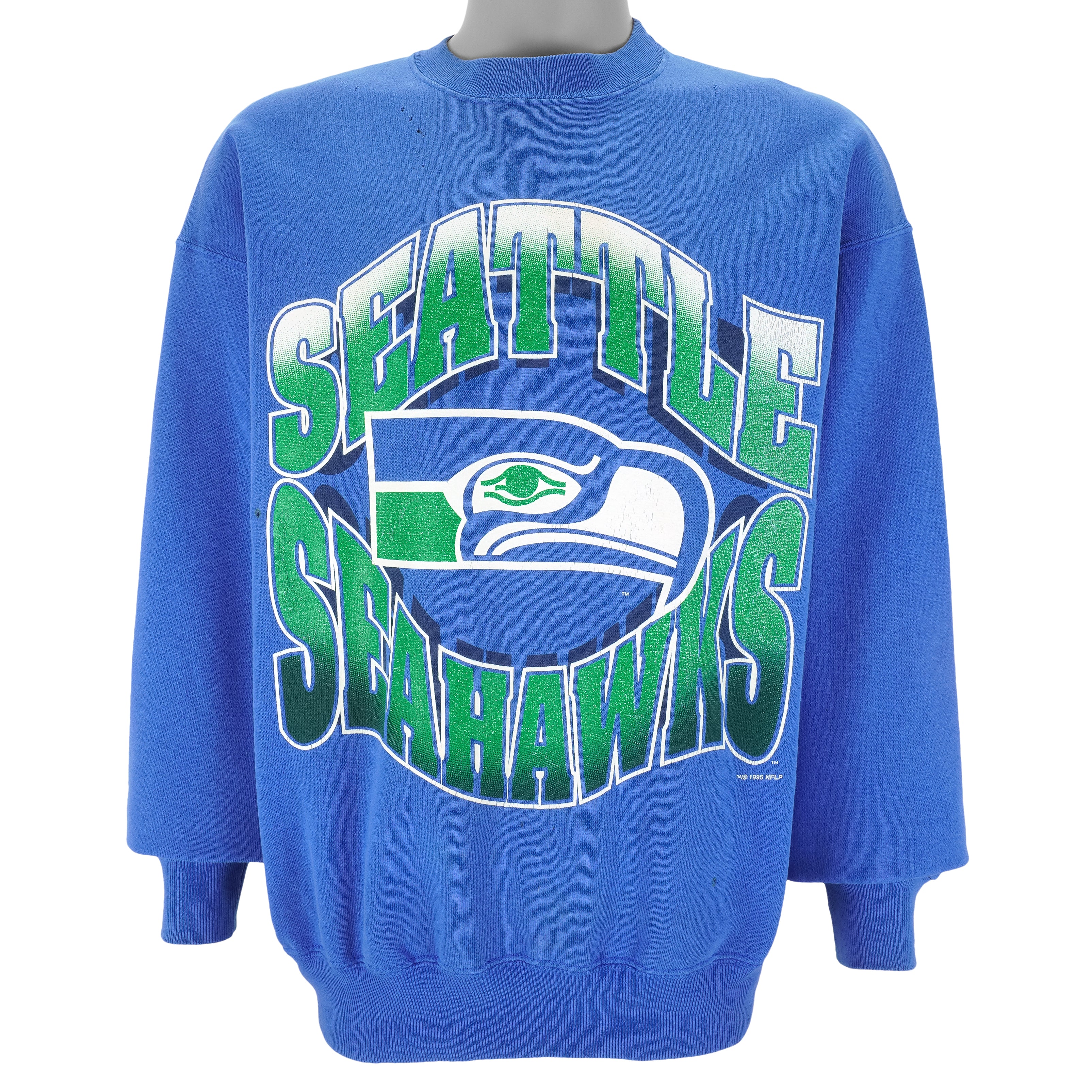 NFL (Habes) - Seattle Seahawks Crew Neck Sweatshirt 1995 X-Large Vintage Retro Football
