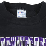 NCAA (Hanes) - Northwestern Wildcats Crew Neck Sweatshirt 1990s Large Vintage Retro Football College