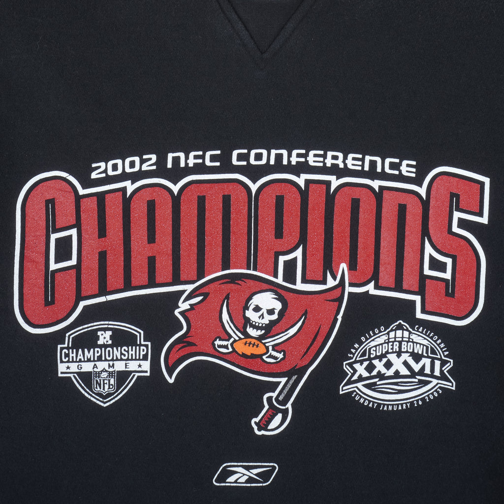 Reebok (NFL) - Tampa Bay Buccaneers NFC Champs Sweatshirt 2002 Large Vintage Retro Football