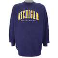 NCAA - Michigan Wolverines Embroidered Crew Neck Sweatshirt 1990s X-Large