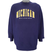 NCAA - Michigan Wolverines Embroidered Crew Neck Sweatshirt 1990s X-Large
