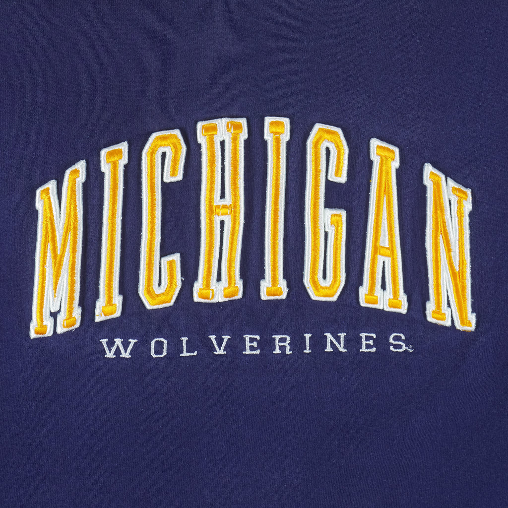 NCAA - Michigan Wolverines Embroidered Crew Neck Sweatshirt 1990s X-Large