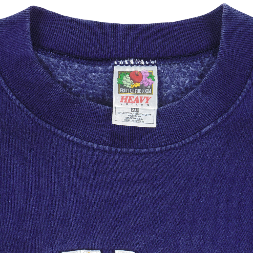 NCAA - Michigan Wolverines Embroidered Crew Neck Sweatshirt 1990s X-Large