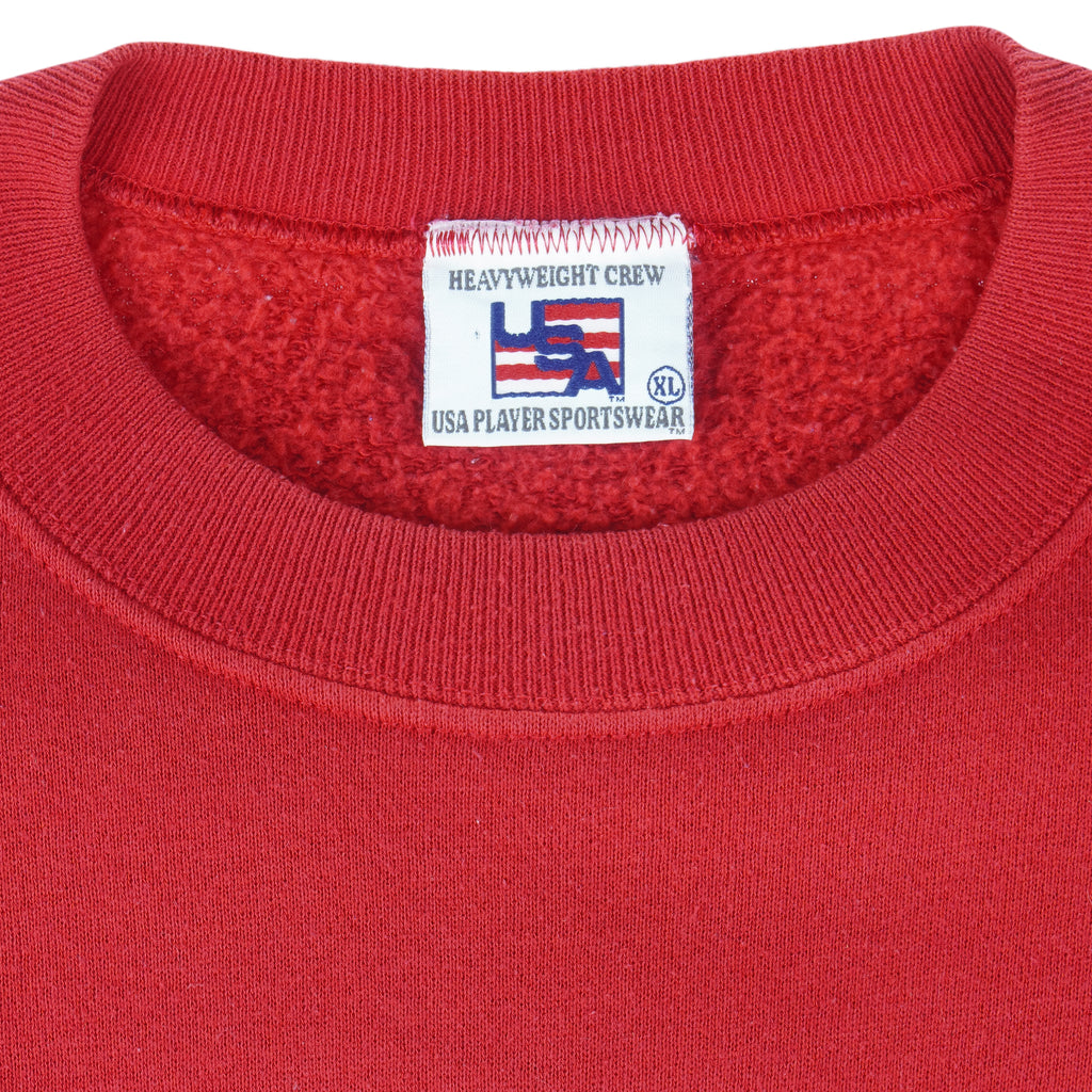 NCAA (USA) - North Carolina Wolfpack Embroidered Sweatshirt 1990s X-Large Vintage Retro Football College