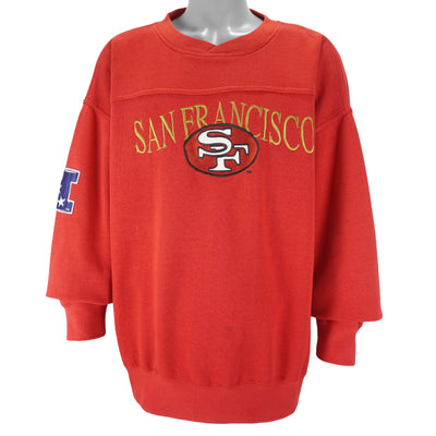 NFL - San Francisco 49ers Embroidered Crew Neck Sweatshirt 1990s XX-Large