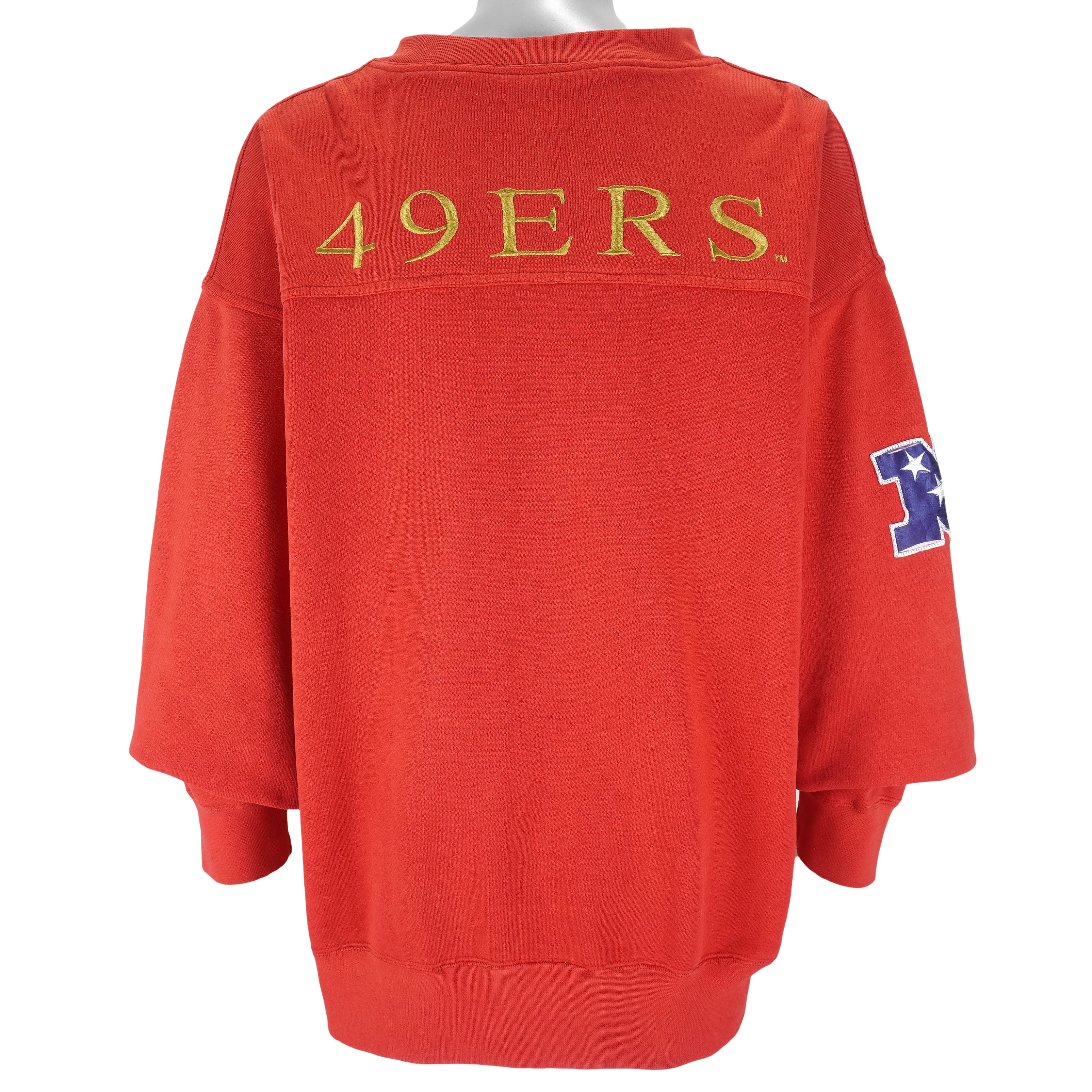 NFL - San Francisco 49ers Embroidered Crew Neck Sweatshirt 1990s XX-Large Vintage Retro Football
