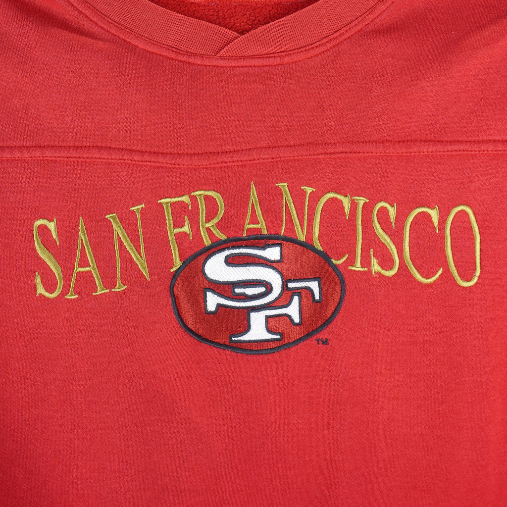 NFL - San Francisco 49ers Embroidered Crew Neck Sweatshirt 1990s XX-Large Vintage Retro Football
