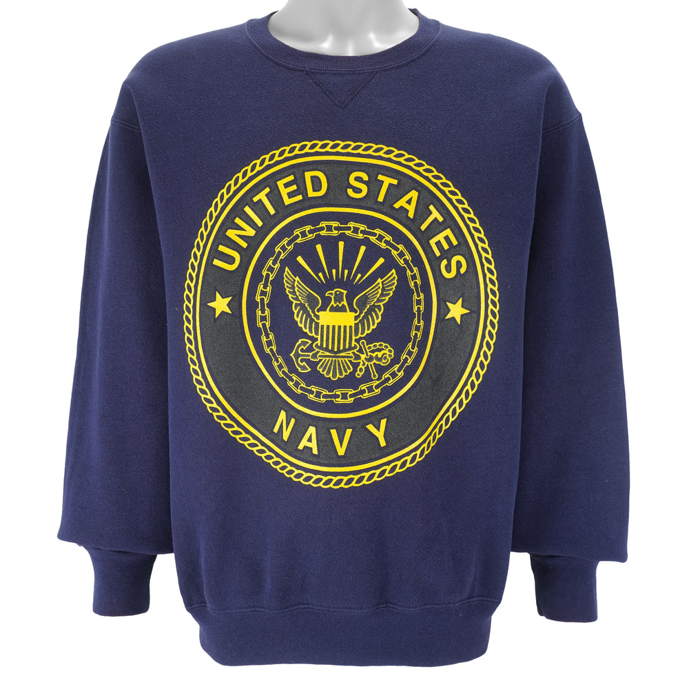 Vintage (Soffe) - US Navy Crew Neck Sweatshirt 1990s Medium Vintage Retro