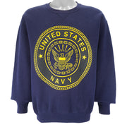 Vintage (Soffe) - US Navy Crew Neck Sweatshirt 1990s Medium Vintage Retro