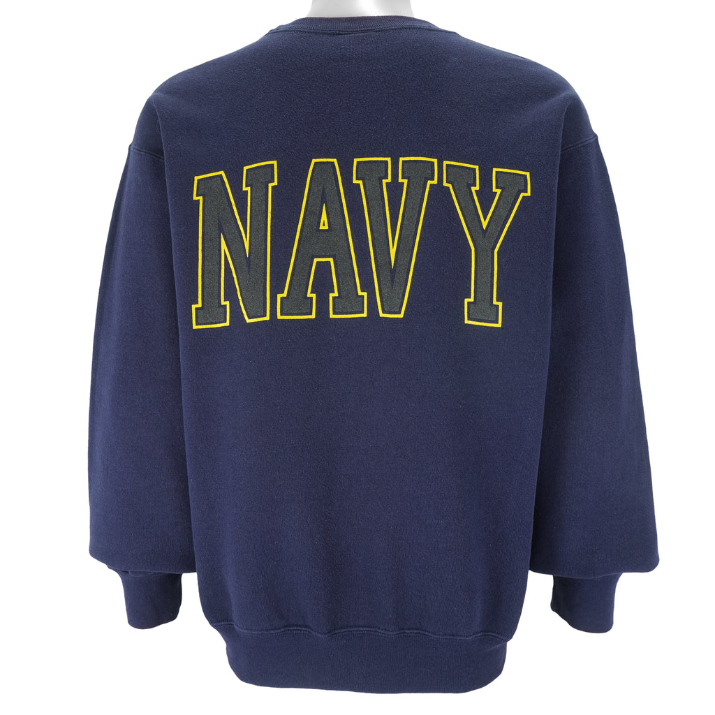 Vintage (Soffe) - US Navy Crew Neck Sweatshirt 1990s Medium Vintage Retro