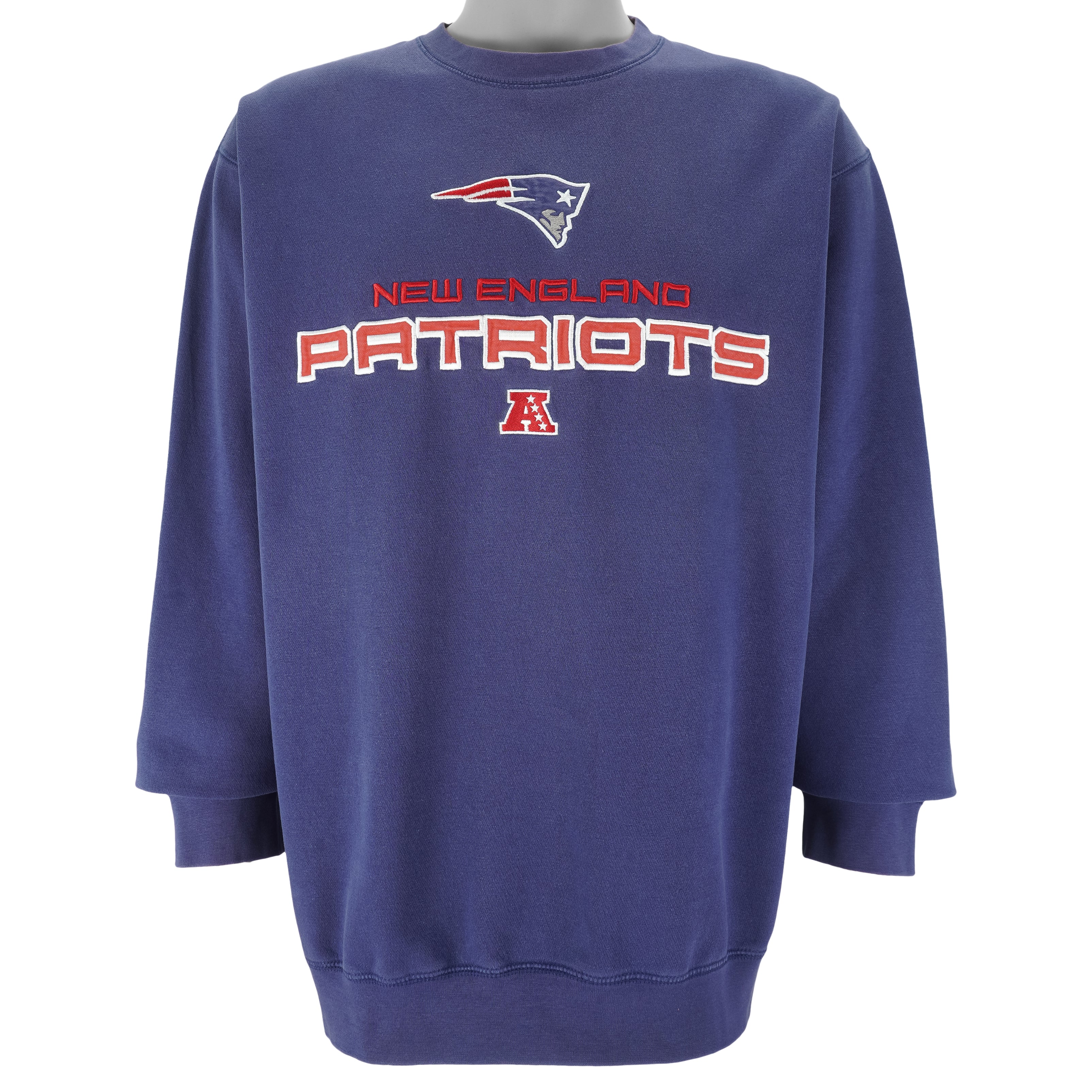 NFL - New England Patriots Embroidered Sweatshirt 2000s X-Large Vintage Retro