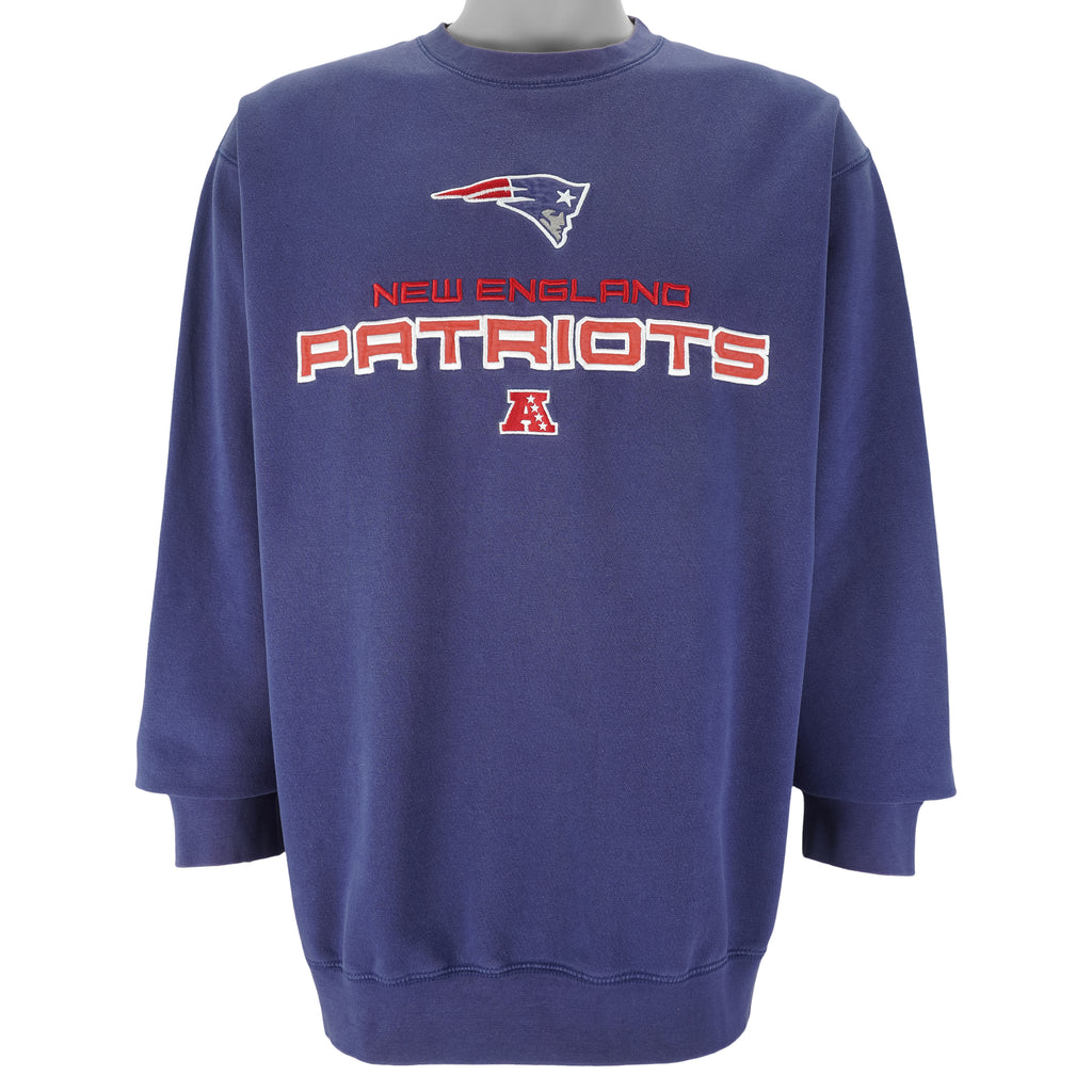 NFL - New England Patriots Embroidered Sweatshirt 2000s X-Large Vintage Retro