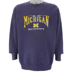 NCAA (Lee) - Michigan Wolverines Embroidered Sweatshirt 1990s Large Vintage Retro