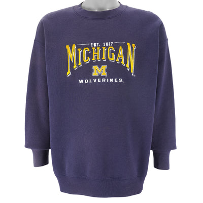 NCAA (Lee) - Michigan Wolverines Embroidered Sweatshirt 1990s Large