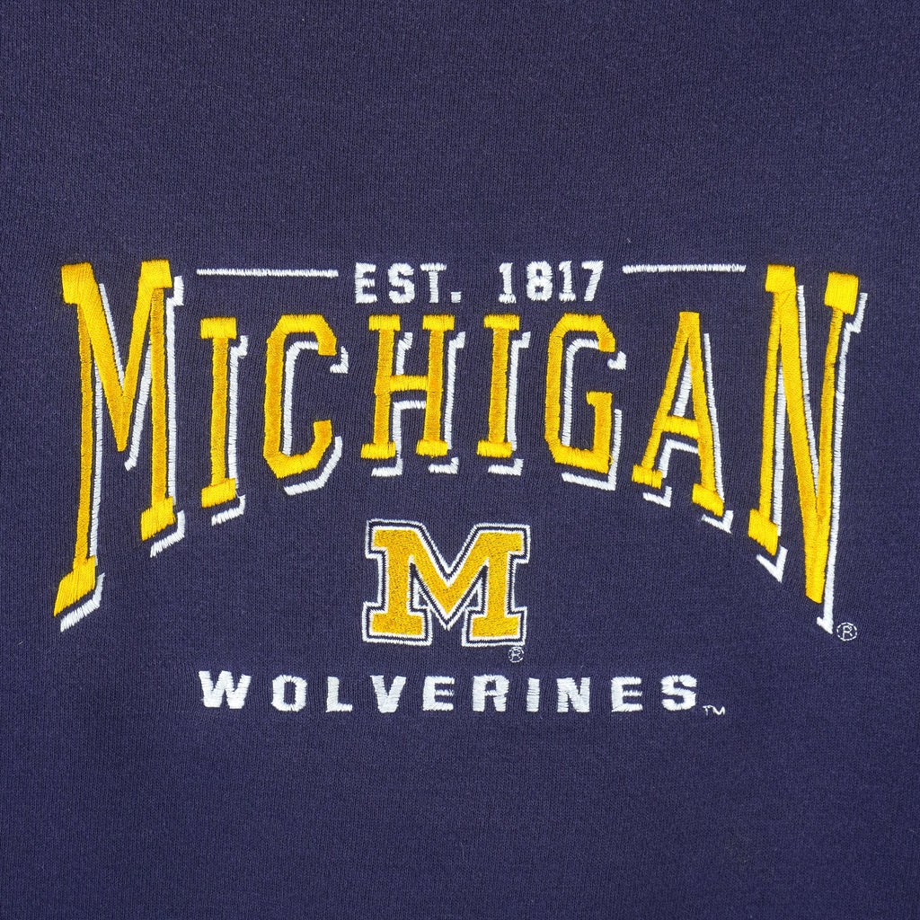 NCAA (Lee) - Michigan Wolverines Embroidered Sweatshirt 1990s Large Vintage Retro