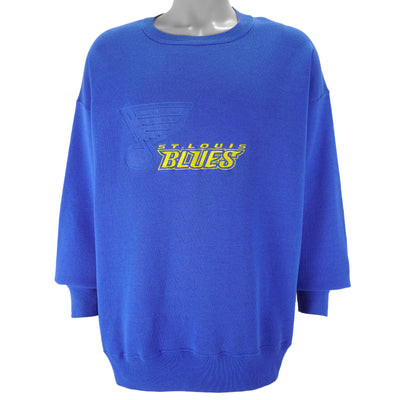 NHL (Nutmeg) - St. Louis Blues Crew Neck Sweatshirt 1990s X-Large