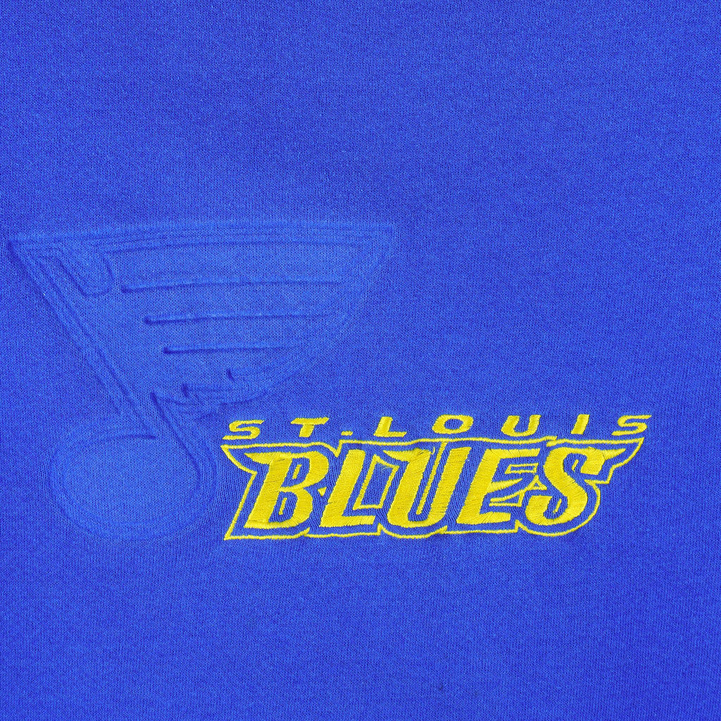 NHL (Nutmeg) - St. Louis Blues Crew Neck Sweatshirt 1990s X-Large Vintage Retro Hockey