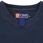 Ralph Lauren (Chaps) - Embroidered Crew Neck Sweatshirt 1990s Medium Vintage Retro