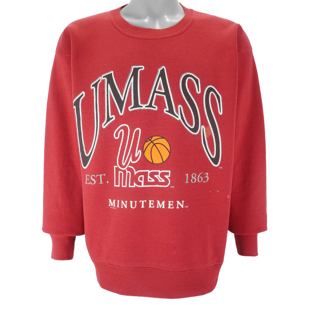 NCAA (Lee) - UMass Minutemen Crew Neck Sweatshirt 1990s Medium Vintage Retro College
