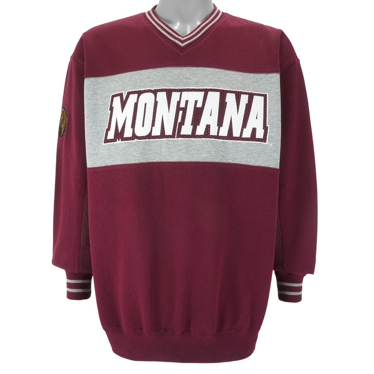 NCAA (Lee) - Montana Football Grizzlies Embroidered Sweatshirt 1990s Large Vintage Retro College