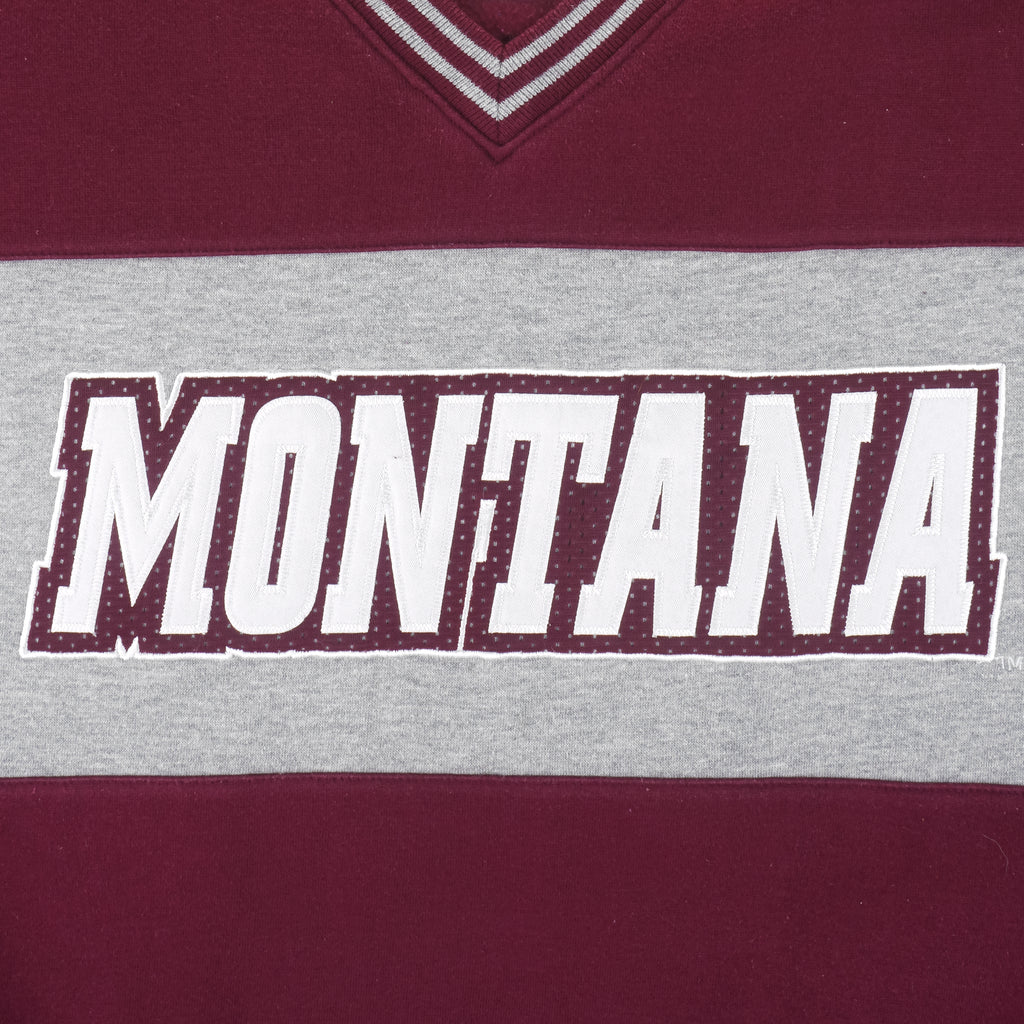 NCAA (Lee) - Montana Football Grizzlies Embroidered Sweatshirt 1990s Large Vintage Retro College