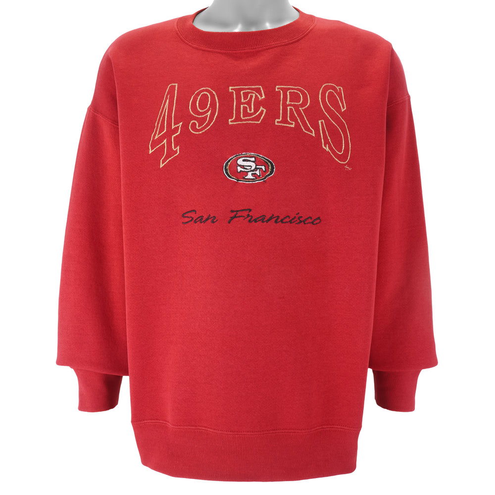 NFL (Lee) - San Francisco 49ers Embroidered Sweatshirt 1990s Large Vintage Retro Football