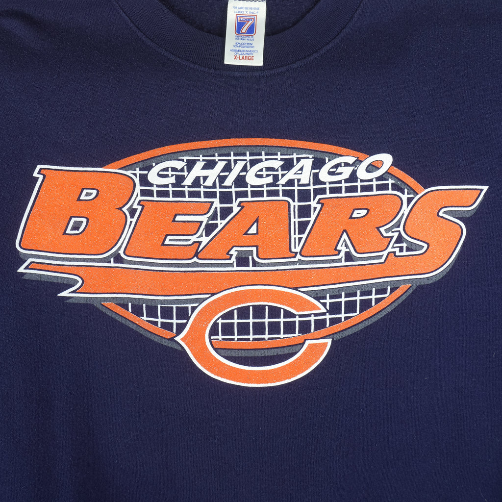 NFL (Logo 7) - Chicago Bears Crew Neck Sweatshirt 1990s X-Large Vintage Retro Football