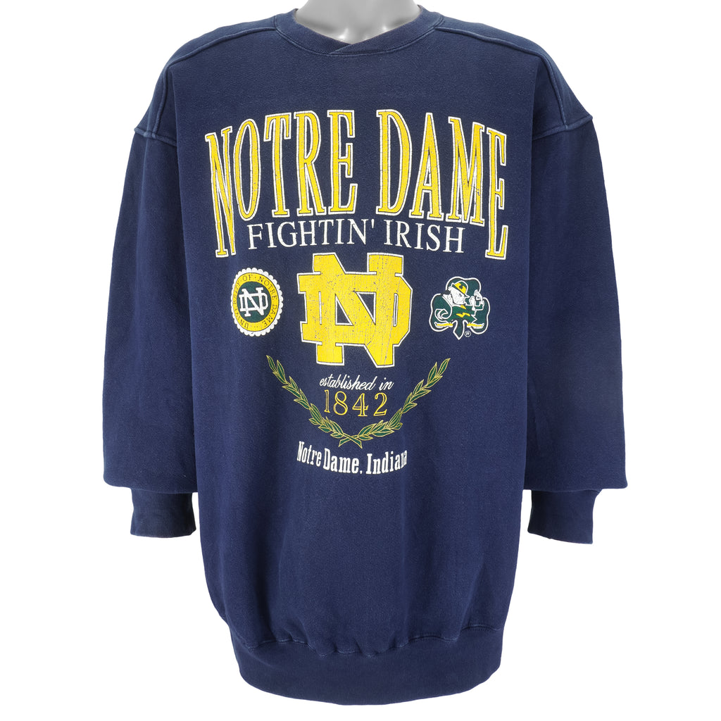 NCAA (Galt) - Notre Dame Fighting Irish Crew Neck Sweatshirt 1990s Large Vintage Retro College