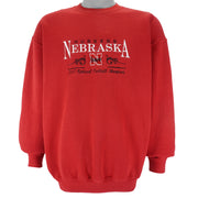 NCAA (PM) - Nebraska Huskers Champs Embroidered Sweatshirt 1997 Large Vintage Retro College