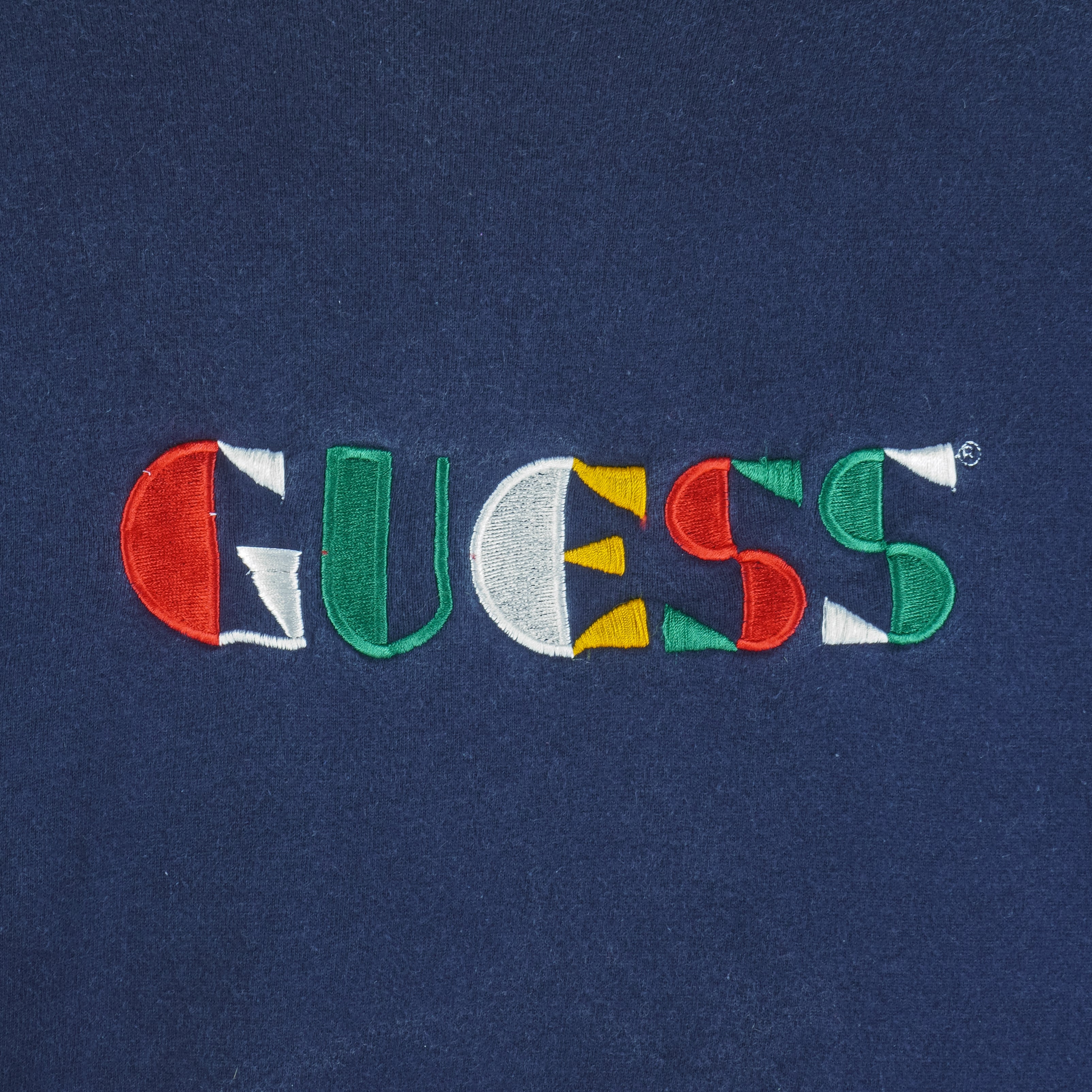 Guess - USA Embroidered Crew Neck Sweatshirt 1990s Large Vintage Retro