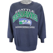 NFL (Lee) - Seattle Seahawks Crew Neck Sweatshirt 1990s Medium Vintage Retro Football
