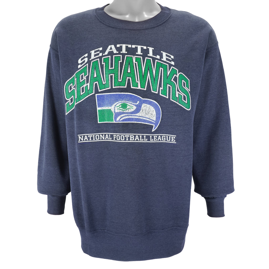 NFL (Lee) - Seattle Seahawks Crew Neck Sweatshirt 1990s Medium Vintage Retro Football