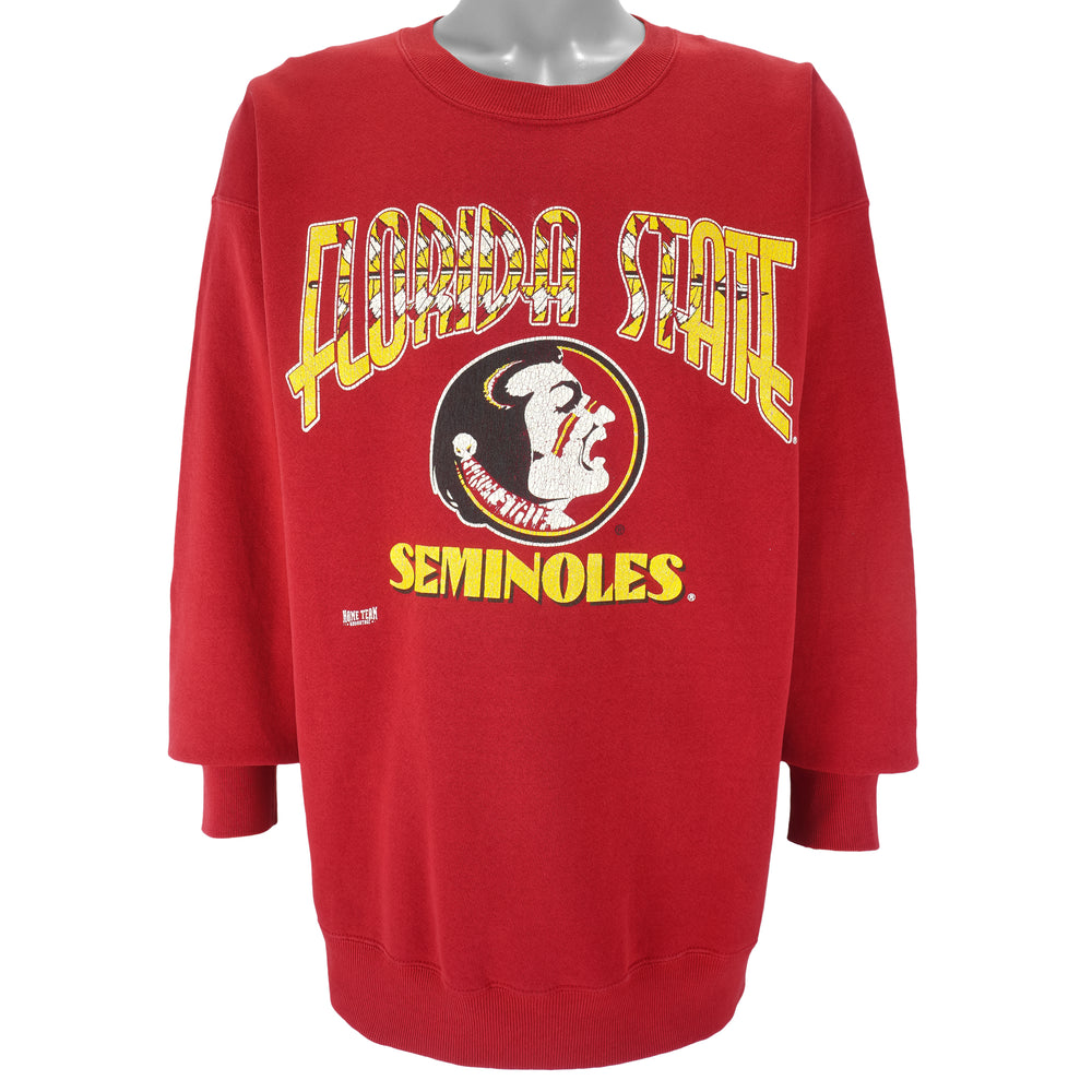 NCAA (Home Team) - Florida State Seminoles Crew Neck Sweatshirt 1990s X-Large Vintage Retro College