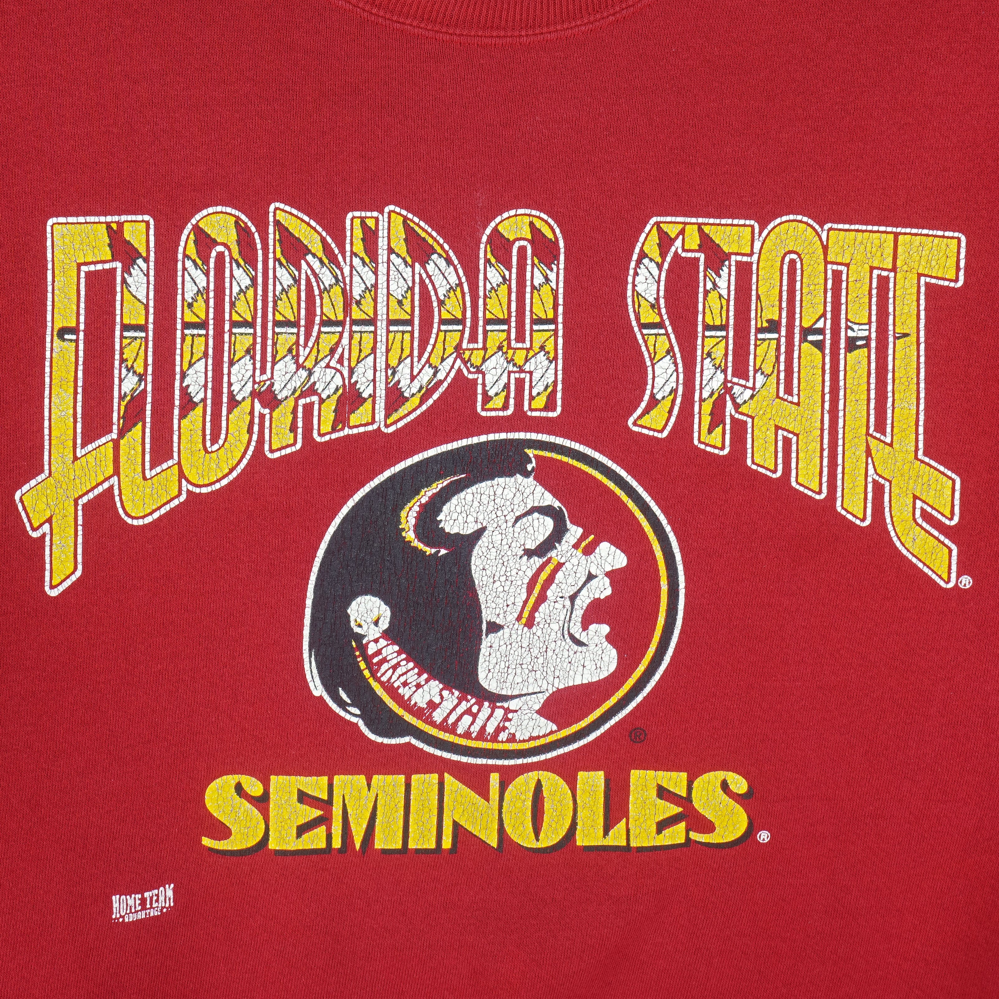NCAA (Home Team) - Florida State Seminoles Crew Neck Sweatshirt 1990s X-Large Vintage Retro College