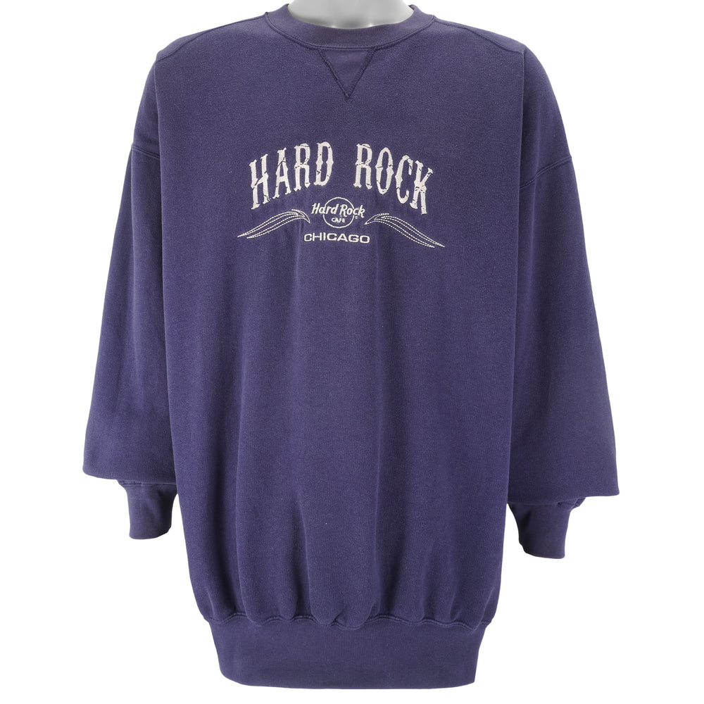 Vintage - Hard Rock Cafe, Chicago Crew Neck Sweatshirt 1990s XX-Large Vintage Retro 