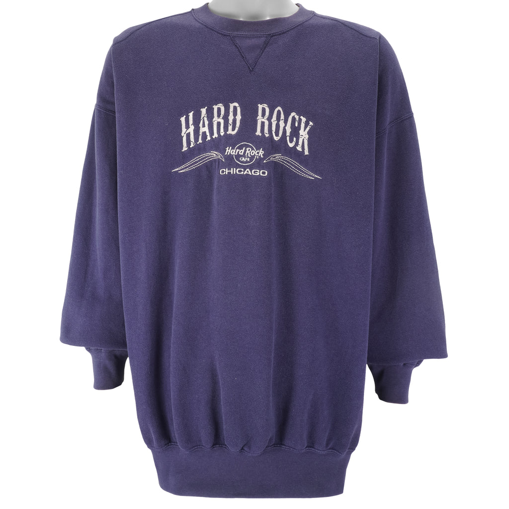 Vintage - Hard Rock Cafe, Chicago Crew Neck Sweatshirt 1990s XX-Large Vintage Retro 