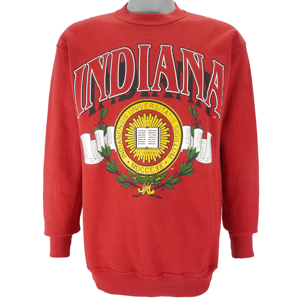 Vintage (Jostens) - Indiana University Crew Neck Sweatshirt 1990s Large Vintage Retro College