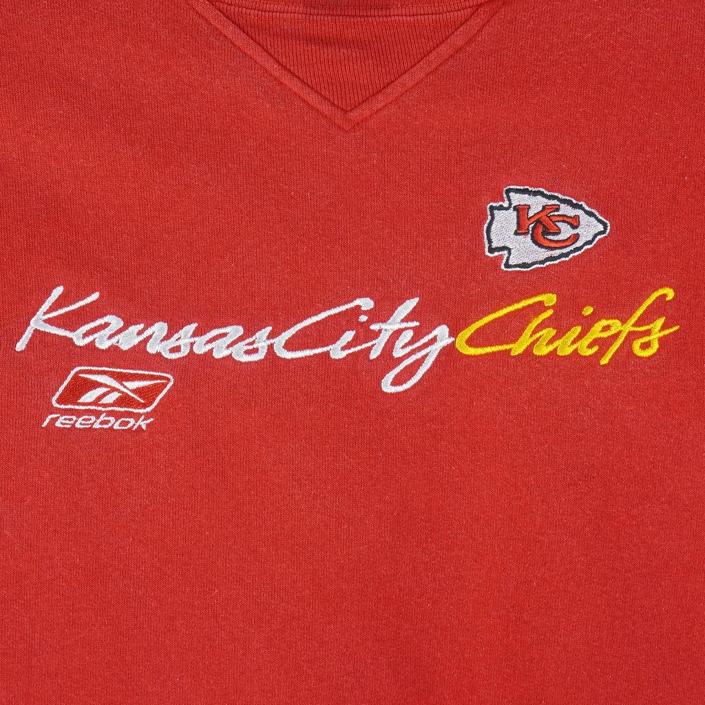 Reebok - NFL Kansas City Chiefs Embroidered Sweatshirt 1990s Medium Vintage Retro Football