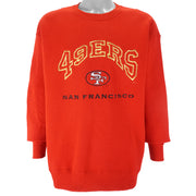 NFL (Lee) - San Francisco 49ers Embroidered Sweatshirt 1990s Large Vintage Retro Football
