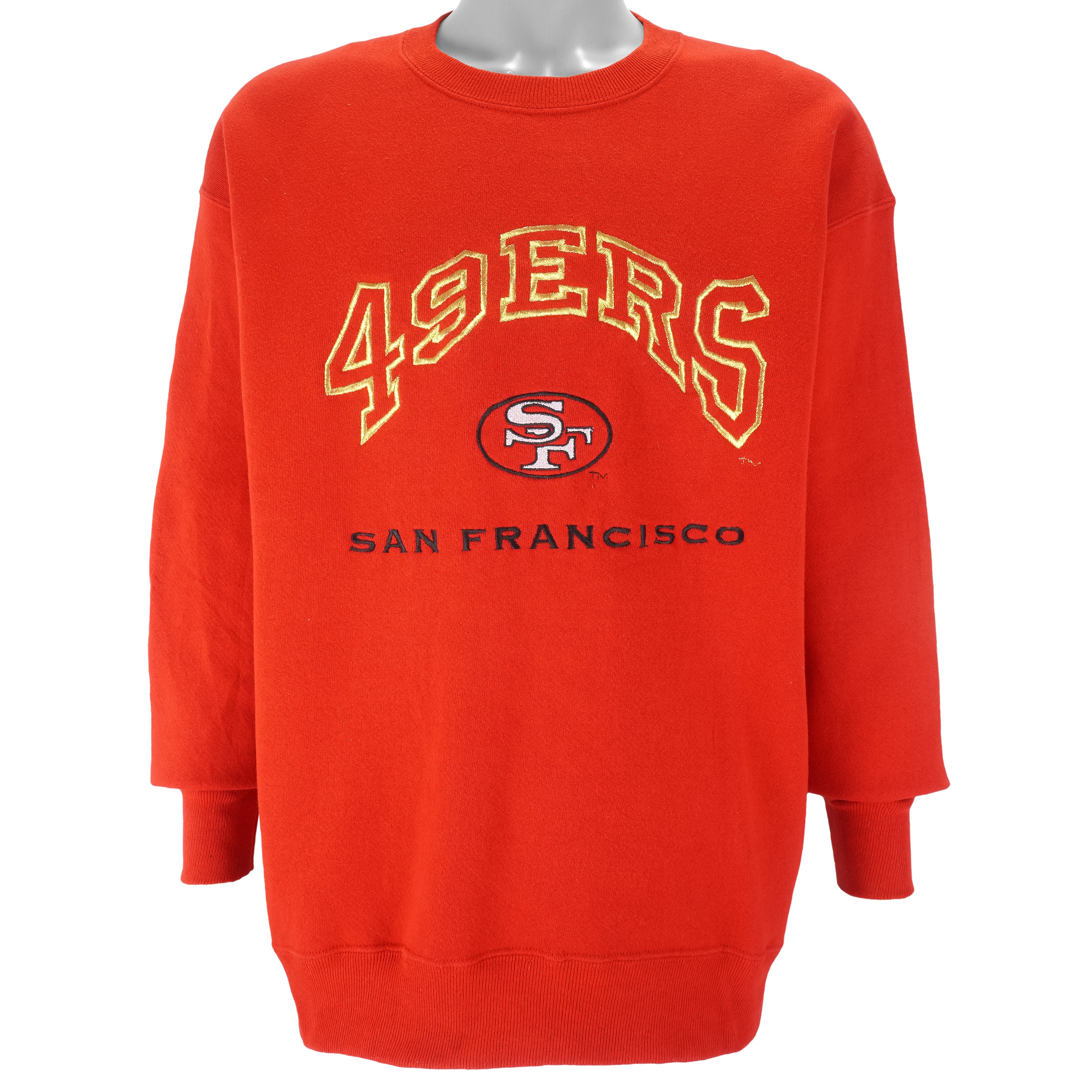 NFL (Lee) - San Francisco 49ers Embroidered Sweatshirt 1990s Large Vintage Retro Football