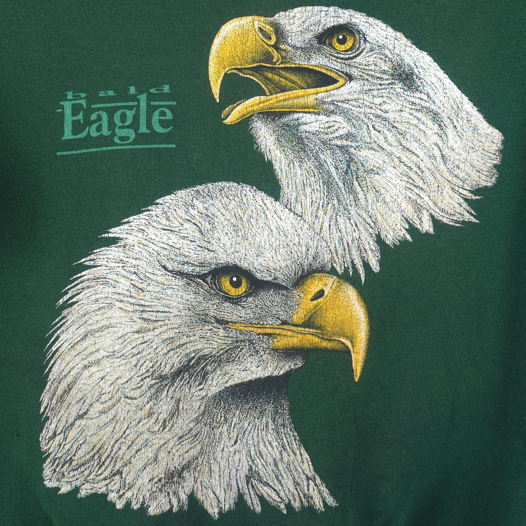 Vintage (Santee) - Bald Eagles Animal Print Sweatshirt 1990s Large Vintage Retro