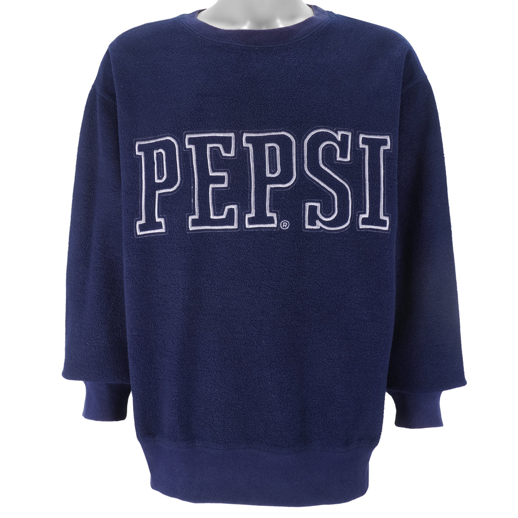 Vintage - Pepsi Embroidered Crew Neck Sweatshirt 1990s XX-Large Vintage Retro