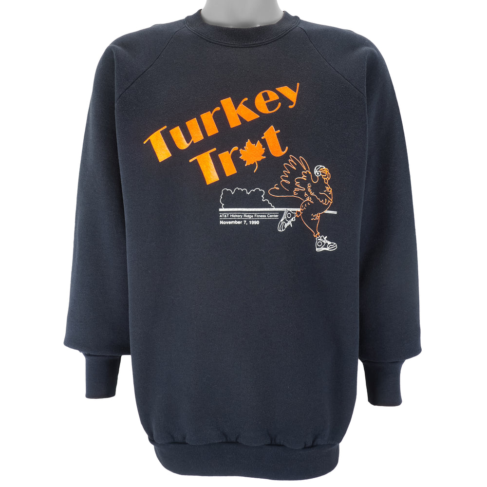 Vintage - Turkey Trot Fitness Center Crew Neck Sweatshirt 1990 X-Large Vintage Retro