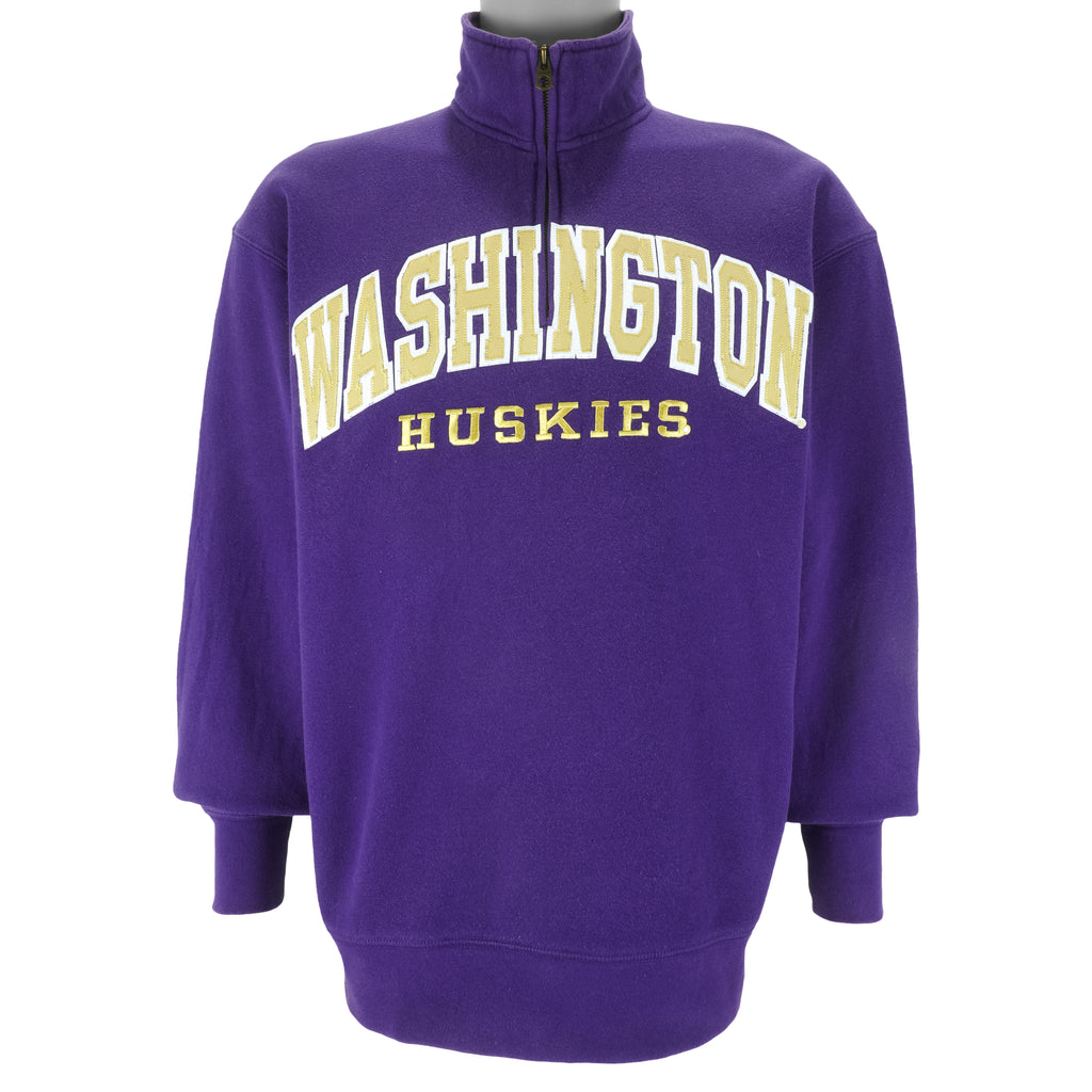 NCAA (Jan Sport) - Washington Huskies Embroidered Sweatshirt 1990s Large Vintage Retro College